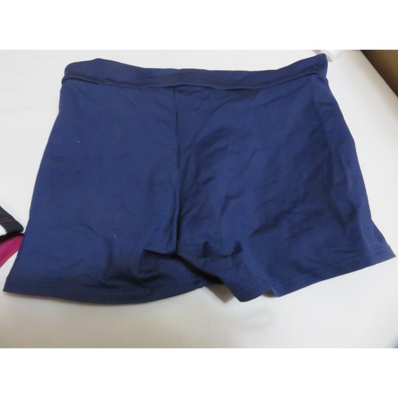 2 PAIR OF DANCE SHORTS RED LEAPING LEOTARD & BLUE MOTION WEAR SIZE ADULT SMALL - Picture 3 of 8